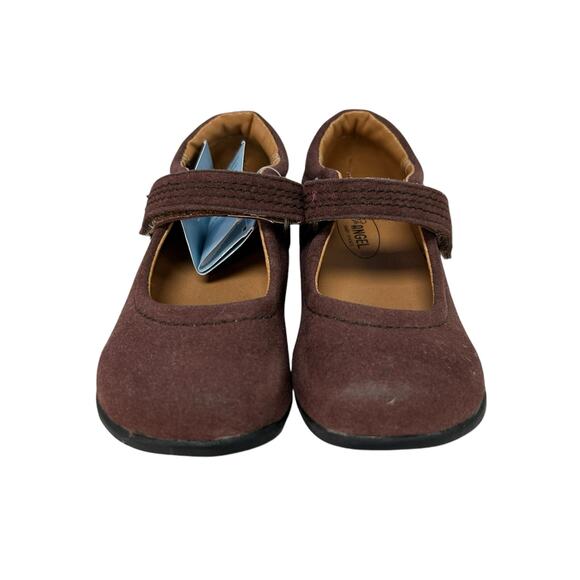 NWD Angel Baby Shoes Brown Hook & Loop Closure Girls Mary Jane Shoes 5 - Picture 2 of 9